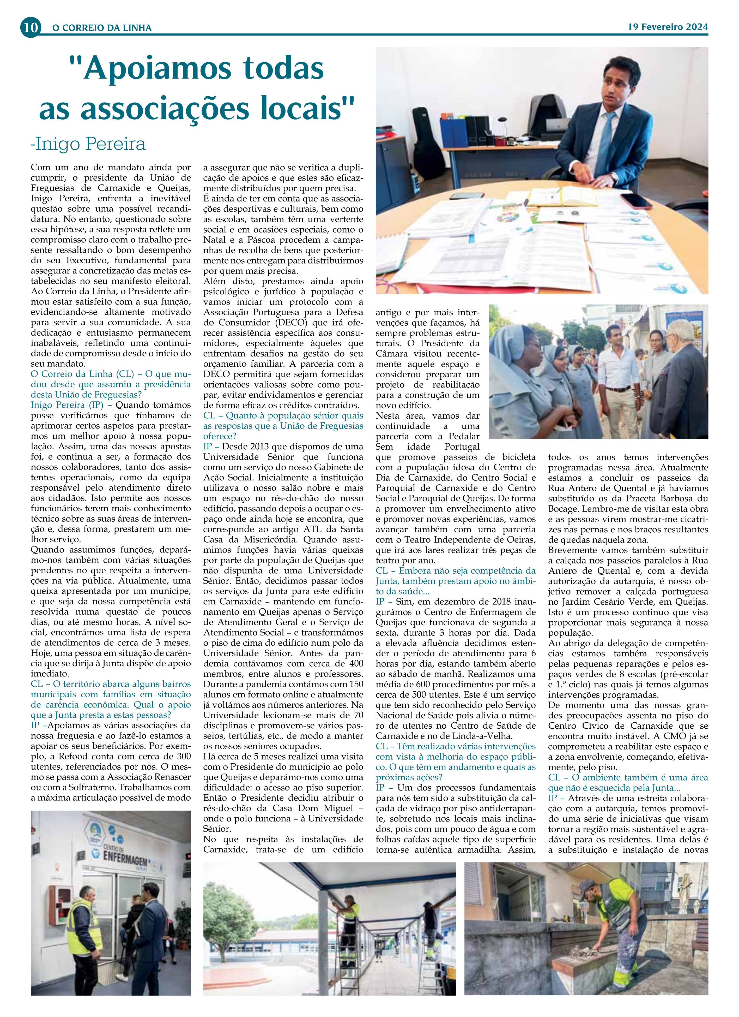 Apoiamos todas as associações locais