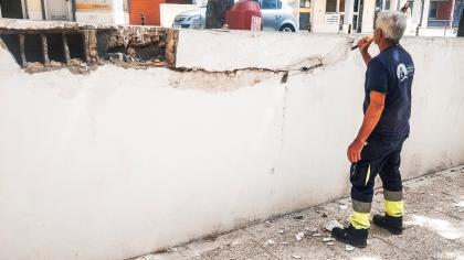 Reparação de Muro junto ao Mercado de Queijas